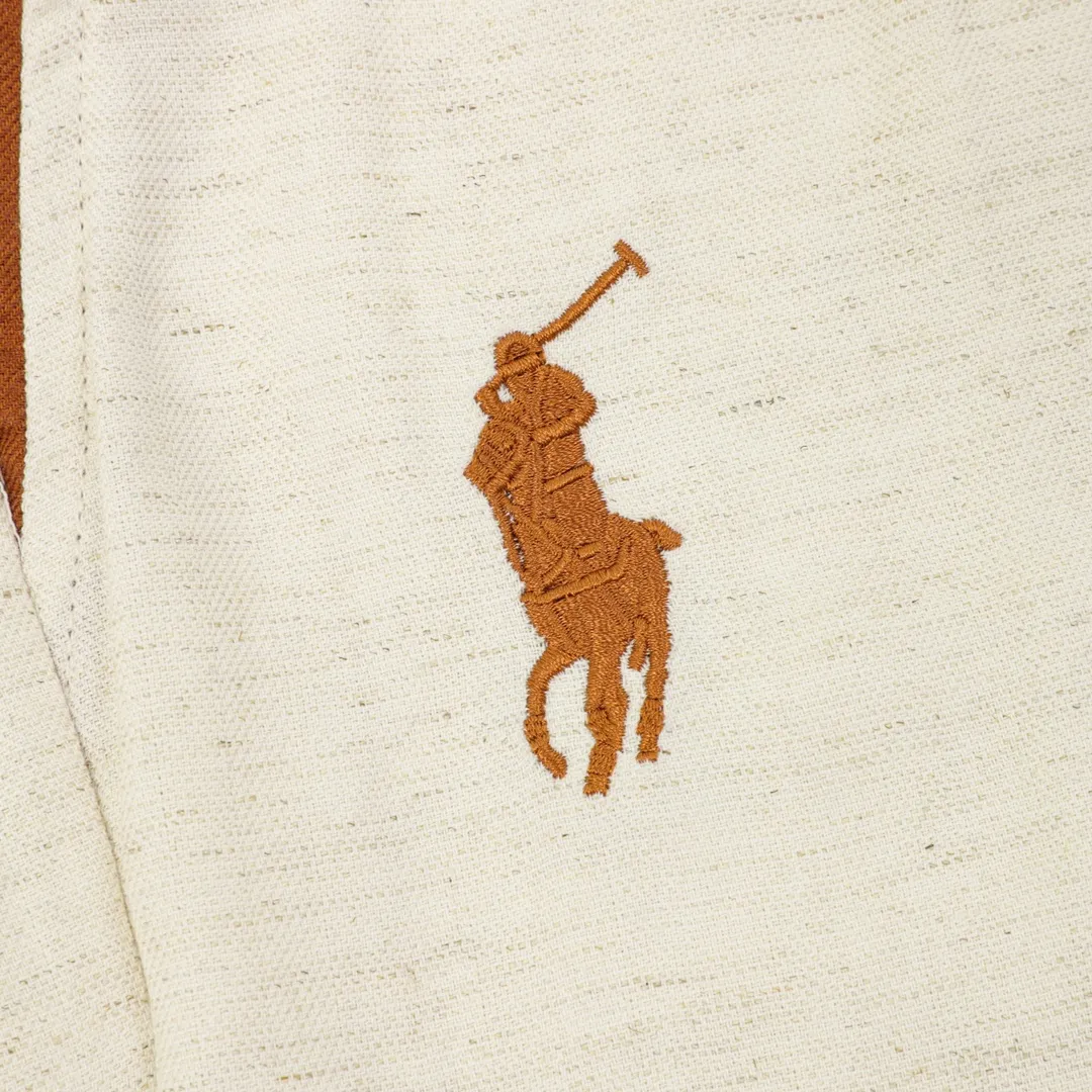 P300 Ralph Lauren/Ralph Lauren War Horse Embroidered Tencel Linen Casual Shorts Size: XS-L